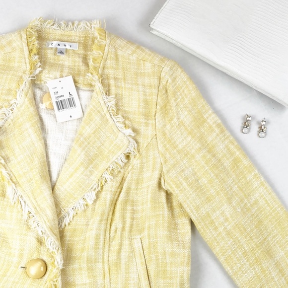 CAbi Jackets & Blazers - Cabi daisy yellow blazer NWT size L